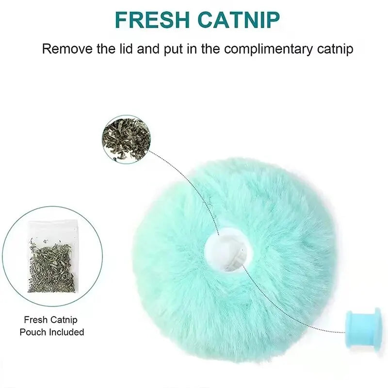 Interactive Smart Ball Fillable With Catnip